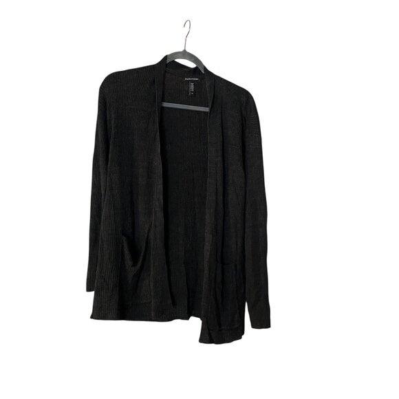 Eileen Fisher Sweaters - Eileen Fisher Black Cardigan Sweater Open Front Size XS